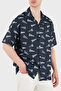 Cotton Logo Patterned Relaxed Fit Short Sleeve Shirt Men's Shirt Em001084 Af22078 Fb46