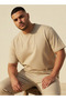 Men Regular Fit Crew Neck Short Sleeve Embossed T-shirt