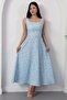 Square Neck Floral Thick Strap Dress Grs4009 - 7