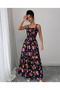 Women's Strappy Viscose Fabric Dress Length 125 cm - 2