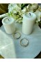 Gold Double Combination Medium Size Hoop Earrings - 3