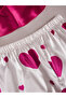 Fuchsia Satin Heart Soft Nightgown Set - 3