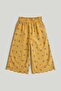 Mustard Floral Wide Leg Trousers