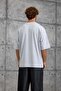 Men's T-Shirt Easy Print Gray Oversize Printed Crew Neck Cotton - 3