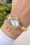 Special Boxed Steel Women's Wristwatch Gold Color 2 Year Warranty Gift Bracelet Hm6Hdc4 - 5