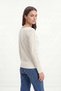 Ecru Boat Neck Stone Detailed Blouse 8283 - 3