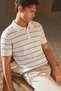 Men's Old Money Striped Polo Collar Knitwear T-Shirt Slim Fit