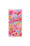 Summer Fruits and Flowers Microfiber Beach Towel with Pink Background - 2