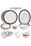 Aurora Collection 35 Pcs Dinner Set | Elegant Floral Pattern In Royal Blue With Real Gold Plated Premium Porcelain | Elegant Set for Serving & Gifting - 2