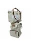 Luxury Beige 2-Piece Set: Mother Baby Care Backpack and Mother Baby Hand and Shoulder Bag - 2