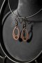 Minimalist Dangle Drop Earrings-Orange Stone