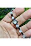 1 Piece - Yakamoz - Moonstone - Silver Obsidian Natural Stone Bracelet (Handmade Designer Products) - 5