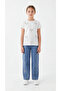 Stoned Bow Patterned Girls' T-Shirt and Pants Set