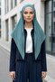 Breathable, Flexible, Daily Comfortable Non-Slip Combed Cotton Triangle Scarf, B-41, Dark Mint - 3
