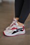 Women's White Red Orthopedic Sole Casual Sneaker 086-1 - 5