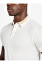 Paul Short Sleeve Collared Men's White Polo T-Shirt M6Rp47Kars2-G018 - 3