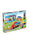 Educational Rail Train Set and Station Playset - 18+ Months Moving Blocks 61 Pieces - 5