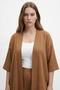 Comfortable Fit Wrinkled Fabric Trouser Suit Kimono - 3