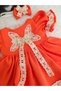 Orange Vintage Dress - 4