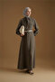 Lacing Detailed Dress Khaki