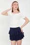 Women's Boat Neck Short Sleeve Bodysuit - Ecru - 3