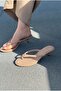 Arlene Nude Matte Leather Women's Flip Flops with Heels - 7