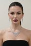 Accessories Zircon Stone 2-Piece Waterway Necklace and Earring Set - Wedding, Henna, Engagement Bridal Jewelry Set - 3
