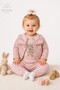Baby Girl 3-Piece Set with Embroidery Detail, Top and Bottom, Seasonal Set - 5