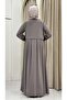 Jacket with Pockets and Hidden Zipper on the Back 1. Sinif Medi̇ne İpeği̇ Ferace - 3