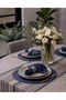 American Service Set, New Season, 6 Indigo Placemats, 6 Indigo Napkins, 6 Napkin Rings and Runner Cover Style Tk - 3