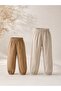2-Pack Muslin Pants 100% Cotton (1 Piece Beige + 1 Piece Milk Coffee) - 2