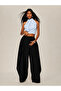Women's Black High-Waisted Double-Breasted Detailed Wide-Leg Trousers – Stylish & Comfortable Oversized Pants - 2