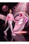 Girl's Pink and White Lace-Up Single Velcro Baby Kids Sports Shoes Sneakers School Shoes - 6