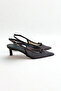 Brown Transparent Low Heel Stiletto F350 - 2