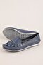 Genuine Leather Laser Perforated Comfortable Summer Shoes Ars.168 Navy Blue - 3