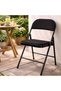 Folding Chair with Padded Mesh Cushion Seat [Heavy-Duty]- Carbon Steel Frame Seat Chair 150 kg Capacity, Space-Saving Portable Chair for Home, Office, Events & Guest Seating - Black - 8