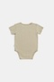 Natural Modal Cotton Newborn Baby Short Sleeve Snap Fastener Bodysuit L Forest Green - 3