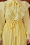 Waist Drawstring Guipure Design Dress Yellow - 3