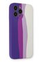 Ilkeshop New iPhone 13 Pro Case Ebruli Launch Silicone (203412) - Purple-White - 3