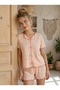 Summer V-Neck Camisole Pajama Set with Bow Detail
