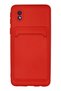 Ilkeshop New Galaxy A01 Core Case Kelvin Silicone with Business Card Holder (233755) - Red