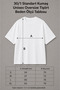 Sunset Embroidered Oversize T-Shirt White Unisex 30/1 Regular Fabric Short Sleeve - 4