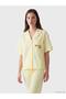 Shirt Collar Striped Women's Pajama Set (S6) - 2