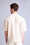 Boxy Fit Apaş Collar Woven Short Sleeve Shirt H3964Ax26Sm - 6