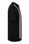 Half Zipper Black - White Men's Polo Collar T-Shirt 17439 - 2