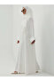Zalina Shawl Abaya Set - White - 2