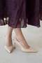 Flora Women's Heeled Patent Leather Shoes Tan - 2