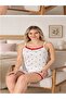 Strappy Nightgown with Shorts and Cherry Details - 2