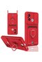 Ilkeshop New Redmi 12C Case Zuma Silicone with Business Card Holder and Ring (173540) - Red