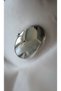 Women's Silver Metal Oval Shaped Special Design Evening Dress with Extra Chain Strap and Special Occasion Portfolio Bag - 2